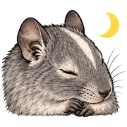 眠るデグーの絵文字