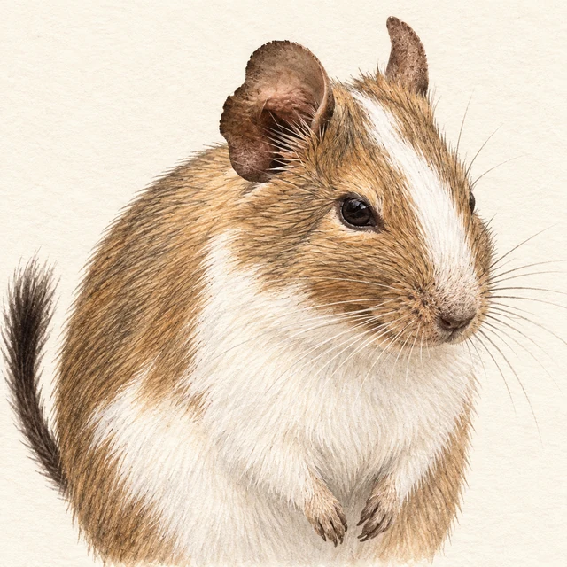 アグーチパイドのデグー、ふれあのイラスト